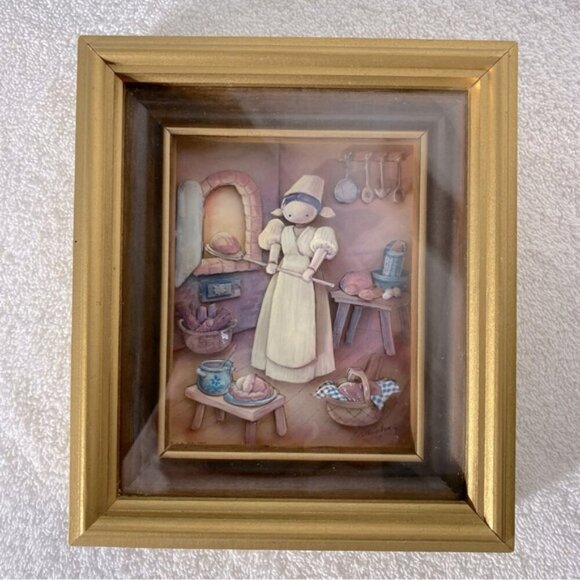 Vintage 1983 Andrea Roche Paper Tole Art Mother Housewife Decor X2 - Picture 3 of 13